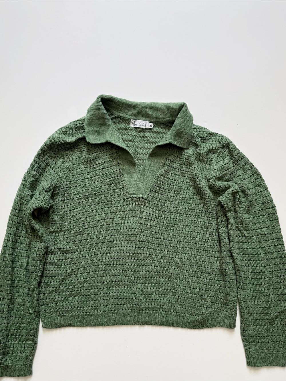 Carve Designs Green Morgan Polo Sweater size S Small NWOT